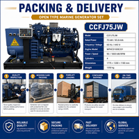 Groupe électrogène marin diesel SCDC75JW 75 kW refroidi par eau, moteur 4 temps 4 cylindres, alimenté par un groupe électrogène marin SCDC WP4CD100E201