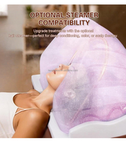 Nouveau design de lit avec shampoing thaïlandais bon marché chaise de salon de coiffure lit avec support en métal et cuir PU