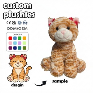 Fabricante de Juguetes de Peluche Personalizados, Mini Gato con Lazo, Decoración para Cafetería con Temática de Mascotas, Juguete de Peluche de Rana, Caja Sorpresa Personalizada Fiddy - Product Image 1