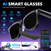 Gafas de Sol Inteligentes con IA, Cámara de 800W, TR90, Asistente de Voz, Traducción en Tiempo Real a 139 Idiomas, Audio Direccional 5.4