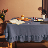 Nappe de Table Blanc 100% Coton Vintage Mantel de Lujo Nappe Coton Lin Pour Cuisine Dîner