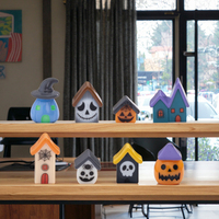 Mini Figurines en vrac Micro résine Halloween Miniature fantôme Zombie toile d'araignée citrouille maison 3D bricolage ornements pour stylos enfants jouets de bain
