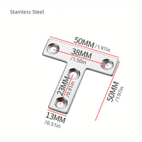 Connecteur de profilé en aluminium industriel en forme de T, support triangulaire simple face en acier, surface polie standard, marque SSR