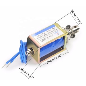 JF-1039B DC 24V 25N 10 mét đột quỵ kéo đẩy loại mở khung solenoid châm điện chuyển động tuyến tính - Product Image 4