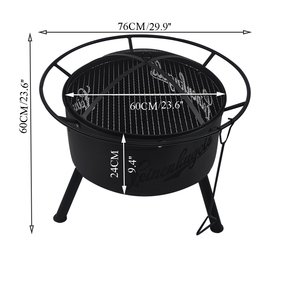 SEJR 32นิ้วขนาดใหญ่รอบการเผาไหม้ไม้กลางแจ้ง Pitr ไฟสำหรับตั้งแคมป์ - Product Image 4