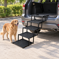 Rampe pour chien pour lit et SUV, escalier pour animaux de compagnie à 5 marches pour coffre de voiture avec marches larges et texturées pour petits chiens seniors, maison et voyage, OEM ODM