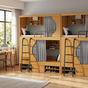 <span class=keywords><strong>Lit</strong></span> superposé en panneaux de particules de bois robuste, conception à deux étages pour écoles, hôtels, dortoirs, vente en gros - Product Image 4