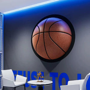 Venta al por mayor al aire libre ornamento resina artesanía <span class=keywords><strong>fútbol</strong></span> estatua fibra de vidrio bola gigante escultura para la venta - Product Image 5