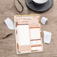 Carnet de notes personnalisable B5 en PVC à spirale avec suivi de l'auto-discipline et section de notes autocollantes pour le bureau et l'école