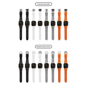 Correa de reloj estilo deportivo correa de silicona suave correa de repuesto para <span class=keywords><strong>iPhone</strong></span> <span class=keywords><strong>Watch</strong></span> Ultra 2 49mm 45mm 44mm 42mm IWatch Series 9 8 <span class=keywords><strong>7</strong></span> 6SE - Product Image 4