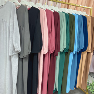 Bata <span class=keywords><strong>de</strong></span> moda musulmana <span class=keywords><strong>de</strong></span> poliéster para <span class=keywords><strong>mujer</strong></span> Dubai Abaya Turquía Oriente Medio Islam vestido <span class=keywords><strong>de</strong></span> fiesta <span class=keywords><strong>linterna</strong></span> <span class=keywords><strong>de</strong></span> talla grande verano - Product Image 1