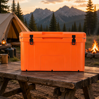 Glacière isotherme rotomoulée en PE de grande capacité 78L avec panier porte-canettes intégré, étanche, écologique, moderne et portable