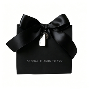 Eco-friendly Wholesale Matte Paper Thank You Gift <b>Box</b> With Blank Hang Tag Bulk Supply For Small Jewelry Cosmetic Gift <b>Packing</b> - Product Image 2