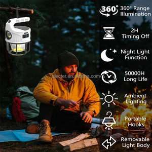 Linterna LED de Supervivencia Portátil, Carga Dual Solar y USB, Banco de Energía Integrado, Resistente al Agua IPX4, Luz para Tienda de Campaña, para Emergencias al Aire Libre - Product Image 2