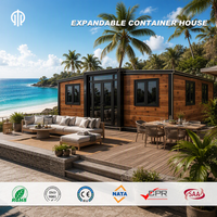 Maison conteneur moderne extensible à double aile, préfabriquée et portable pour usage bureautique/résidentiel