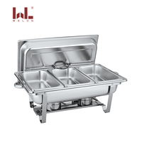 Edelstahl GN Pan Buffet Chafer Dish 9L Kapazität für Hotel & Restaurant Food Service & Lagerung