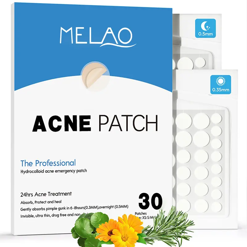 Day and Night Acne Pimple Patches for Face Invisible Spot Patches Covering and Blemishes with Tea Tree Salicylic Acid 30 Patches