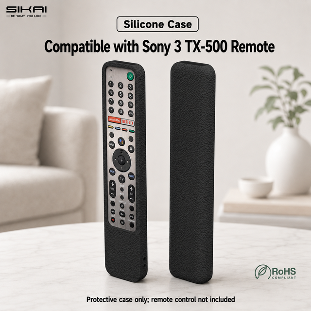 SIKAI Silicone Case for Sony RMFTX500E Voice Remote Shockproof Anti-Slip Protective Cover for Sony Smart TV 4K Remote Controller