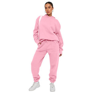 Style personnalisé de l'usine ou logo ODM automne hiver sweat à capuche à manches longues femmes survêtement <span class=keywords><strong>jogging</strong></span> décontracté ensemble de pantalons longs - Product Image 3
