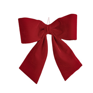 Grands nœuds floqués pour sapin de Noël, nœuds rouges pour décorations de Noël, pour arbre, clôture, escalier, rampe, cheminée - Product Image 6