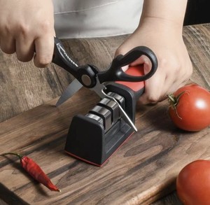 Handheld Quick Knife <b>Sharpener</b> with Three-stage Sharpening Stone for Home Use Perfect for Kitchen Knives and <b>Scissors</b> - Product Image 3
