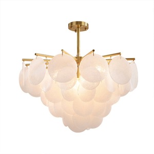 Lustre suspendu moderne en <span class=keywords><strong>verre</strong></span> givré à <span class=keywords><strong>bulles</strong></span>, luminaire décoratif pour salon, éclairage intérieur, pour la maison, la salle à manger, la chambre à coucher - Product Image 4