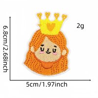 Vente directe usine : Patchs thermocollants écologiques en tissu, motifs dessin animé (Princesse, Château, Arc-en-ciel, Miroir, Ballon, Papillon) pour sacs et chapeaux