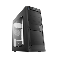 Atx desktop panel depan menginstal kipas pendingin kantor pc casing menara komputer casing