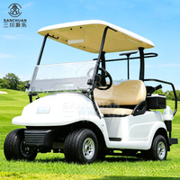 Voiturette de golf électrique de luxe personnalisée SANCHUAN à 2 places pour le tourisme et les centres de villégiature