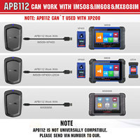 Autel APB112 Smart Key Emulator 46 4D Chip Programmer Car Diagnostic Tool Auto OBD2 Scanners Compatible avec IM508 IM608 Pro