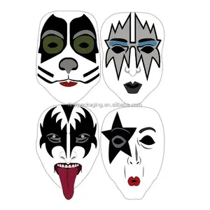 6pcs DIY White Paper Masks Paper Pulp Cat Molding Blank Masks for Painting