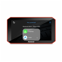 Lecteur multimédia pour moto Aoocci IP67 étanche, sans fil, CarPlay, Android Auto, DVR avec TPMS et double caméra