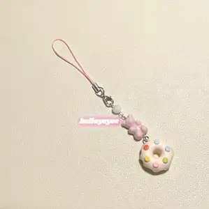 Donut ayı sevimli kolye cep telefon ahizesi yaratıcı hediye el yapımı anahtarlık