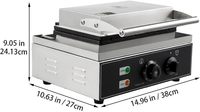 Machine à gaufres belges carrées antiadhésives, électrique, avec contrôle de la température et de la minuterie, 110V/220V, 10 pièces