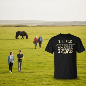 T-Shirt per Amanti dei Pony di Connemara, Unisex per Adulti, Manica Corta, Collo Tondo, in Cotone, Casual, Promozionale - Product Image 3