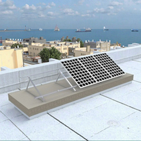 Support de montage sur toit solaire anodisé AL6005-T5 en acier inoxydable pour système de montage de panneaux solaires photovoltaïques sur toit plat AS/NZ1170.2