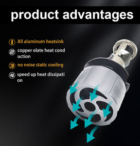 Phare LED H4 à succès, 60W 6000 lm 6000K 12V, mini projecteur avec garantie de 2 ans pour voiture universelle - Product Image 4