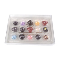 15 boîte-cadeau d'emballage en plastique transparent de chocolat de truffe avec l'insertion pour les boîtes transparentes de bonbons