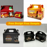 Caja de Comida Rápida Desechable Ecológica, Caja de Cartón para Llevar, Biodegradable, para Pollo Frito, Hamburguesas, Papas Fritas y Bebidas