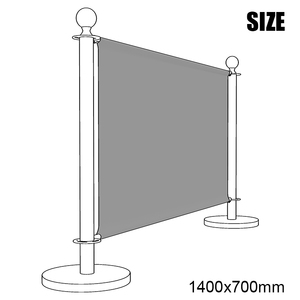 حشود الحدث المحمولة في الهواء الطلق الوقوف عمود التحكم مع أعلام البوليستر لافتات للسياج - Product Image 6