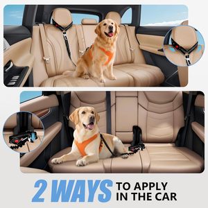 Vente en gros d'usine : Sangle de sécurité robuste et durable en nylon, rétractable et réglable, pour chien, animal de compagnie, véhicule, voiture, laisse de siège - Product Image 2