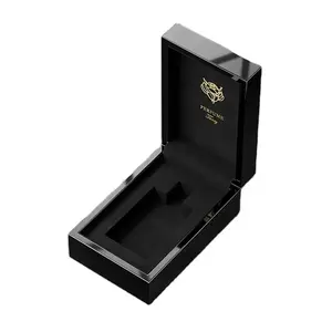 Botellas de perfume de lujo con logotipo personalizado de nuevo estilo 2024 con caja de embalaje, diseño de barnizado, caja de perfume de cosméticos de madera