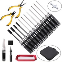 Kits d'outils RC 18 en 1 / 23 en 1, tournevis, pinces, douilles hexagonales, boîte de réparation pour la réparation d'avions RC, de voitures RC, de modèles de jouets