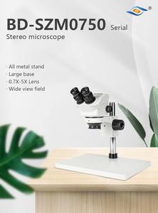 Boshida BD-SZM0750T-D4 7X-50X 삼안 스테레오 현미경, PCB 검사 및 수리를 위한 대형베이스 - Product Image 6
