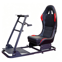 Support de simulateur de course pliable avec support arrière pour siège pour G27 G29 T300, compatible avec les volants de jeu de course PC PS4