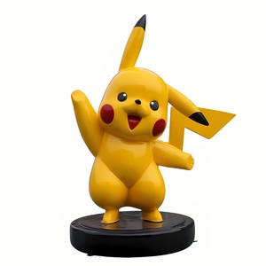 Statue de Pikachu grandeur nature en fibre de verre pour intérieur, sculpture moderne en résine de personnage de <span class=keywords><strong>dessin</strong></span> <span class=keywords><strong>animé</strong></span> Pokémon avec peinture de style folklorique - Product Image 2