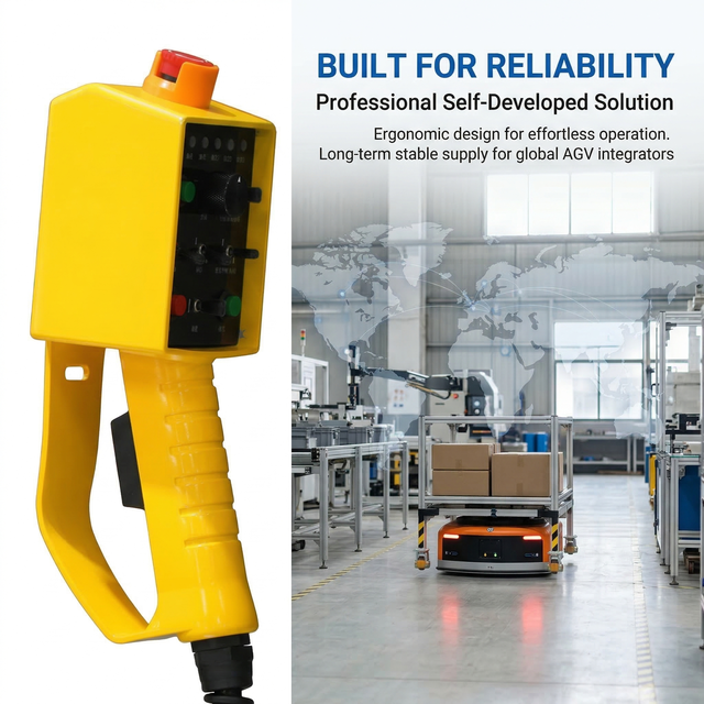 KCONBOT MRI5000-FS SIL3 PLe Certified Safety Handheld Controller for AGV AMR ISO 13849 Compliant Teach Pendant IP54 Protection