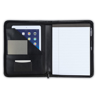 Organiseur multifonction A4 de luxe, dossier de documents en cuir PU fait à la main pour les conférences et le carnet de notes
