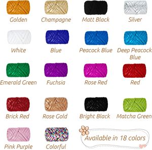 Vente en gros – Nouveauté 2025 – Fil chenille épais à texture métallique, style Islande, pour sacs tissés faits main DIY - Product Image 4