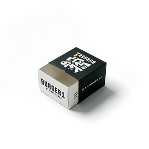 Caja de Papel Desechable para Comida Rápida con Logotipo de Marca Impreso a Medida, Caja de Cartón Autoarmable de Grado Alimenticio para Hamburguesas - Product Image 5